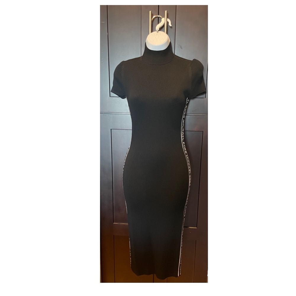 Michael Kors Mock Neck Logo Dress